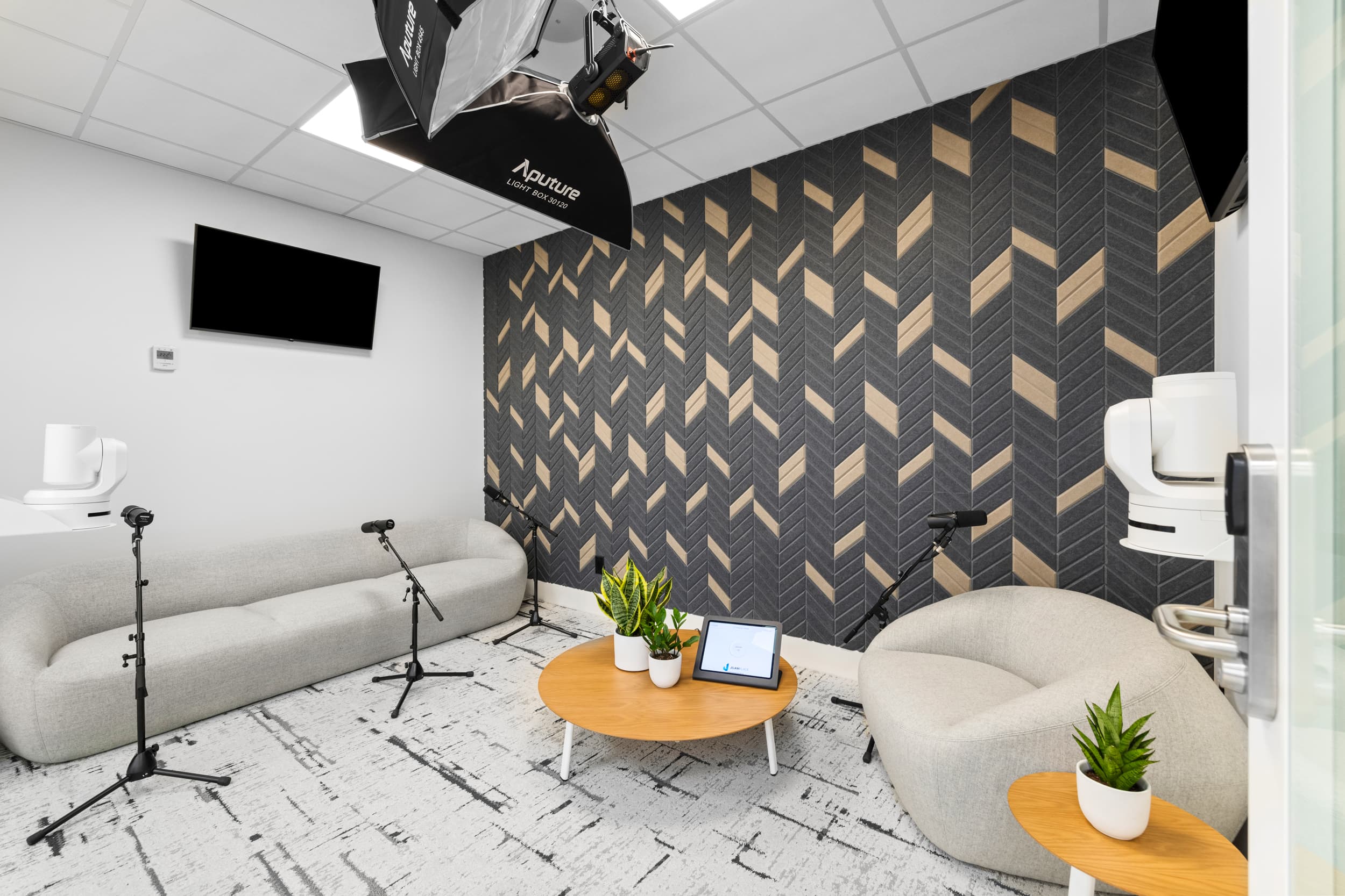 Podcast recording studio at Jilani Place