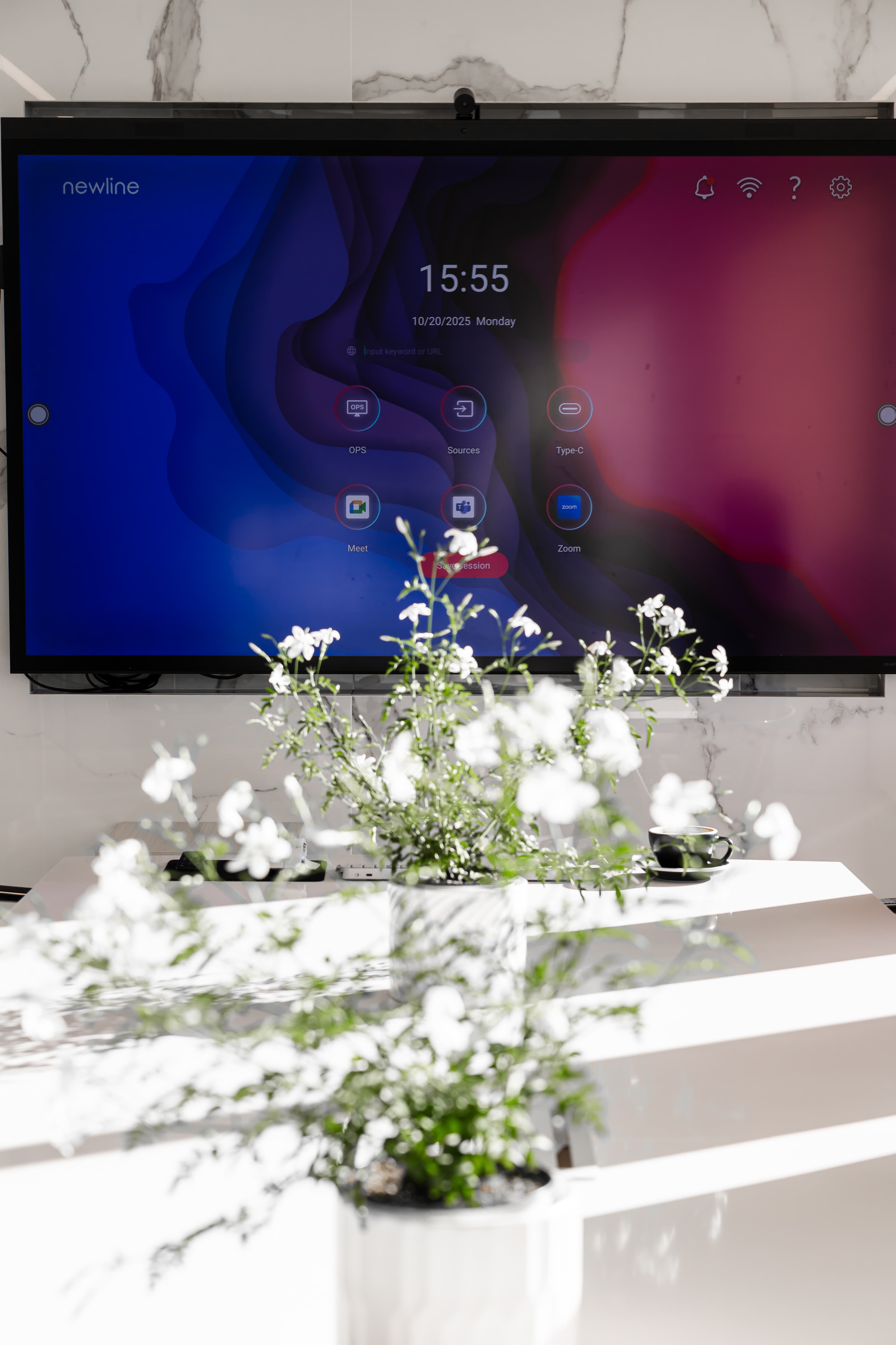 Smart Boardroom technology setup.